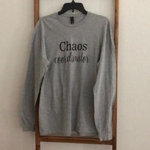 “Chaos Coordinator” Long sleeve T-shirt in gray